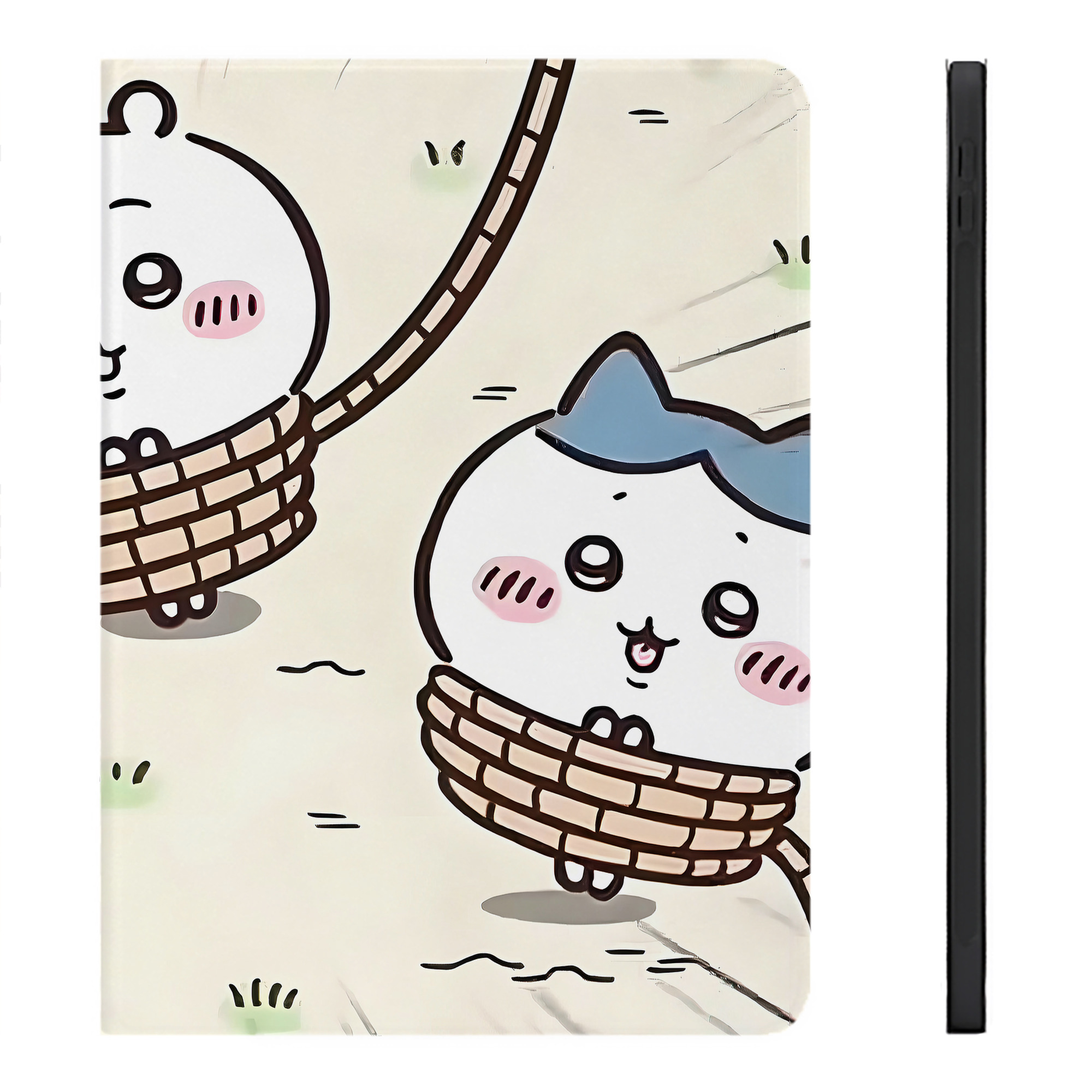 （画像用） ちいかわ Chii-kawa IPadケース ペンホルダー付き ブックスタイルデザイン